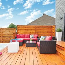 Salon Exterieur Colore Et Decontracte Mobile Home Porch Outdoor Furniture Sets Home Porch