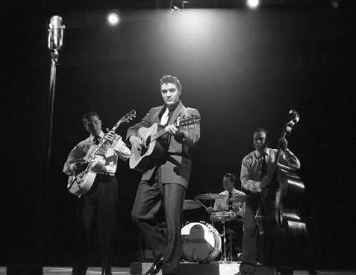 70 yrs ago ! #onthisdaymusic January 28 1956 Elvis Presley made the first  of four appearances on the weekly TV program The Dorsey Brothers Stage Show,  where he performed "Shake Rattle And