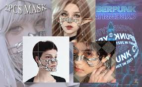 Amazon.com: Eddie Munson Punk Mechanical Mask for Women-Irregular Metal  Face Accessories-Halloween Party Prom Mask for Women Men (Lip mask) :  Clothing, Shoes & Jewelry