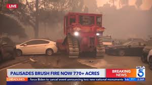 Palisades Fire: Bulldozer Clears ...