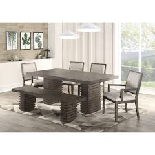 Made from wood, marble, glass or fabric. Vendor 3985 Mila Mi500tt B Axs Bnt B Contemporary Dining Table And Chair Set With Bench Becker Furniture Table Chair Set With Bench