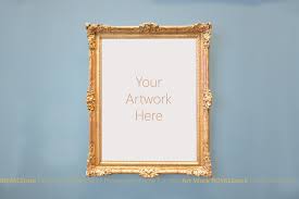 Golden Frame Mockup Frame Mockups Presentation Design Template Frame