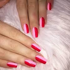 Pink acrylic nails will help you to become the queen of a party. 21 Trendiest Pink And Red Nails To Explore Checopie