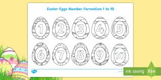 It is a lesson plan curriculum based upon the john hopkins model of partnership 2000 for a successful student surrounded by the triangle of family, school and community. Easter Eggs Number Formation 1 To 10 Coloring Page