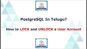 (команды unlock table не существует; How To Lock And Unlock A User Account In Postgresql In Telugu Youtube