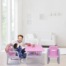 Kids wafer gray 4 pc table set. Children Kids Table Chair Set Plastic Kids Table And Chair Set With 2 Children S Seats With