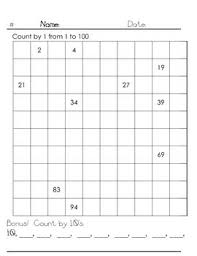 1 To 100 Grid Skip Counting 100 Chart Number Sense Math Basics Teacherspayteachers Com 100 Chart Teaching Counting Fun Worksheets