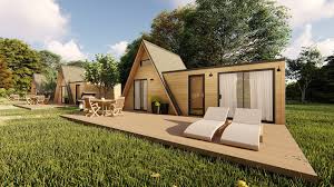 Modern Mountain Cabin Alpine Style Mobile Home Vacation House 3d Model In 2020 House Design Alpine Style A Frame House