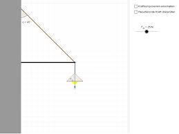 Kräfte in die gleiche richtung. Kraftezerlegung An Einer Wandlampe Geogebra