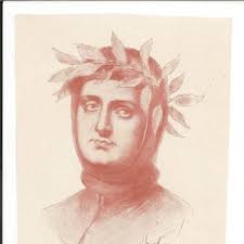 1890s Sketch Print of Petrarch, Francesco Petrarca, Italian Renaissance  Poet & Scholar ~ 3.5"x 5.0" ~ Rare Find