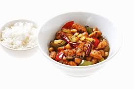 Kung pao chicken is the perfect quick weeknight dinner for warming up: Kung Pao Chicken With Rice Objects Cookery Stock Photo 150533544