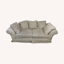 Accentuate any space with a low back sofa from shabby chic. Shabby Chic 2 Seater Sofa In Ivory Damask Pattern Aptdeco