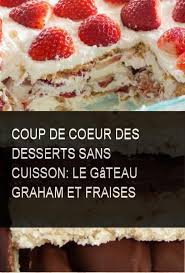 Coup De Coeur Des Desserts Sans Cuisson Le Gateau Graham Et Fraises Desserts Sans Cuisson Gateau Fraise Sans Cuisson Gateau Sans Cuisson Facile