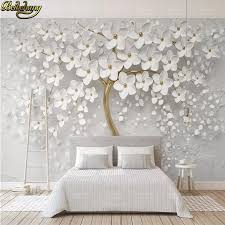 Cheap Wallpapers Buy Directly From China Suppliers Beibehang Custom White Flower Big Tree Photo Mural Landscape Wall Decor Wallpaper Living Room Bedroom Wall