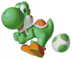 It's a knit yoshi as it is impossible to crochet by machine. Super Mario Bros Yoshi Cross Stitch Pattern Pdf Only