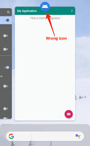 Android Q 10 The App Icon Is Not Displayed While The App Is Backgrounded In The Stack Of Apps Stack Overflow