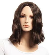 La perruque disponible en longueur 24 a 80 mill. Perruque Femme Courte Perruques Ondulee Couleur Brune Partie Laterale Perruque Ebay