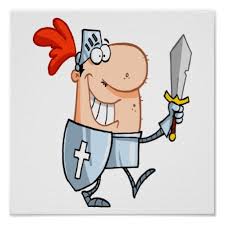 Goofy Knight In Shining Armor With Sword Cartoon Poster Zazzle Com In 2020 Cartoon Posters Cartoon Art Drawing Knight In Shining Armor
