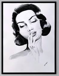 My latest painting The cigarette is a paid actor ✨ Watercolor