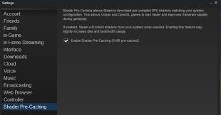 steam enables shader pre caching