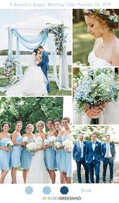 We suggest to match it with lighter colors as ivory of vendela there are very few natural flower that are really blue and that could be used for a bouquet or a floral arrangement. 8 Beautiful August Wedding Color Palettes For 2019 Colorsbridesmaid