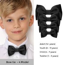 Various Styles Black Satin Bow Ties, Suspenders for Wedding, Party,  Birthday, Gift in Matching Bow Ties, Braces for Children and Adults
