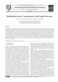 Aprenda paso a paso, como configurar y administrar, su aula virtual de aprendizaje en menos de 1 hora. Pdf Building Interactive Communication With Google Classroom