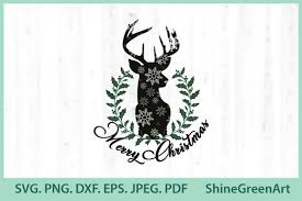Download Merry Christmas With Reindeer Graphic By Shinegreenart Creative Fabrica PSD Mockup Templates