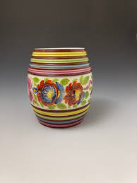 Bristol pottery pearlware barrells with floral hand decoration attributed  to William Fifield circa 1825