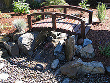 This can be compared to a sink or basin, which catches the water falling into it. Water Feature Wikipedia