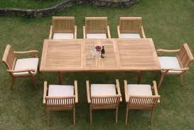 Rectangle 9 Pc Grade A Teak Dining Set Beachfront Decor Patio Furniture Sets Patio Dining Set Dining Set