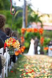 Orange Aisle Decorations Wedding Aisle Decorations Rustic Wedding Flowers Ceremony Flowers