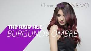 With a rusty maroon shade at the ends of only some pieces of hair, this maroon ombre style is a lovely way to warm up your brown hair without needing to lighten all of your strands. Pravana 180 Burgundy Ombre Hair Color How To Youtube