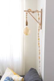 *bulb is not included but pictured here is a dimming edison vintage large bulb. Make A Macrame Wrapped Wall Light In Less Than An Hour Curbly