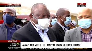 He is child number two of the three children mr. Ramaphosa Visits Mam Rebecca Kotane S Family Youtube