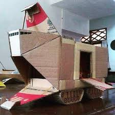 Sand Crawler Starwarsfan Starwars Sandcrawler Jawa Papercraft Pepakura Paperlicious Diy Handycraft Star Wars Party Diy Cardboard Activities For Kids