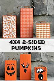 4x4 2 Sided Pumpkins Fall Wood Crafts Fall Crafts Fall Halloween Crafts