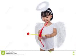 Asian Chinese Little Cupid with Bow and Arrow Stock Photo - Image of  feather, happiness: 80596654