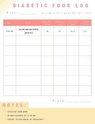 Daily Diabetic Food Log Printable Pdf Etsy In 2020 Diabetic Recipes Food Log Printable Food Diary Printable