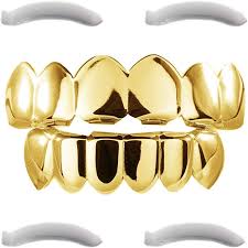 Something or other is great, it's freaking unreal. Amazon Com 24k Plated Gold Grillz For Men And Women Mouth Top Bottom Hip Hop Teeth Grills 2 Extra Molding Bars 1 Microfiber Cloth Jewelry
