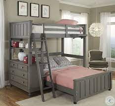 Many of our girls beds are made from quality wood solids, such as oak or pine. Lake House Stone Youth Loft Bedroom Set With Full Lower Bed From Ne Kids Coleman Furniture