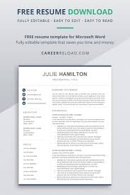 From this section the employer should start reading the candidate's cv. Free Modern Resume Template For Word Free Download Career Reload In 2021 Free Resume Template Word Resume Template Free Downloadable Resume Template