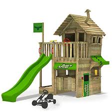 Concretely, for increasing the amount of exercise in the. Fatmoose Kletterturm Rebelracer Spielturm Baumhaus Spielgerat Garten Mit Apfelgruner Rutsche Spielhaus Kinder De