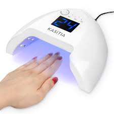 Amazon Com Uv Led Nail Lamp Kasitia Led Nail Dryer With 24pcs Dual Light Beads 54w Gel Nail Curing Lamp For Home Salon With 4 Timer Auto Sensor Lcd Display I6 Plus