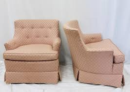 Pair Vintage Tufted Button Back Club Chairs Chairish Club Chairs Chair Furnishings