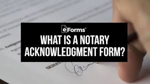 California notary acknowledgment form certifies that a signer personally appeared before a notary public and provided a valid form of identification. Free Notary Acknowledgment Forms Word Pdf Eforms