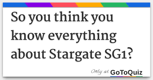 I had a benign cyst removed from my throat 7 years ago and this triggered my burni. So You Think You Know Everything About Stargate Sg1