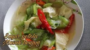 Bawang putih telur sayur petola sos tiram sedikit air. Petola Masak Air Bening Bersama Soon Hoon Youtube
