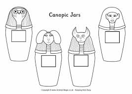 Canopic Jars Colouring Page Ancient Egypt For Kids Ancient Egypt Crafts Egypt Crafts