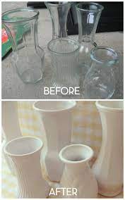 How To Turn Cheap Vases Into Milk Glass Cheap Vases Diy Crafts Home Crafts